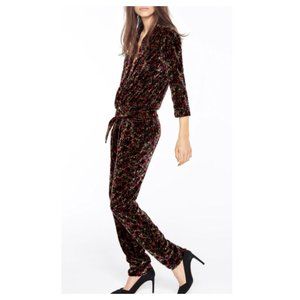 BA&SH Irozeta Floral Velvet Jumpsuit